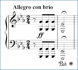 Detail of Western staff notation